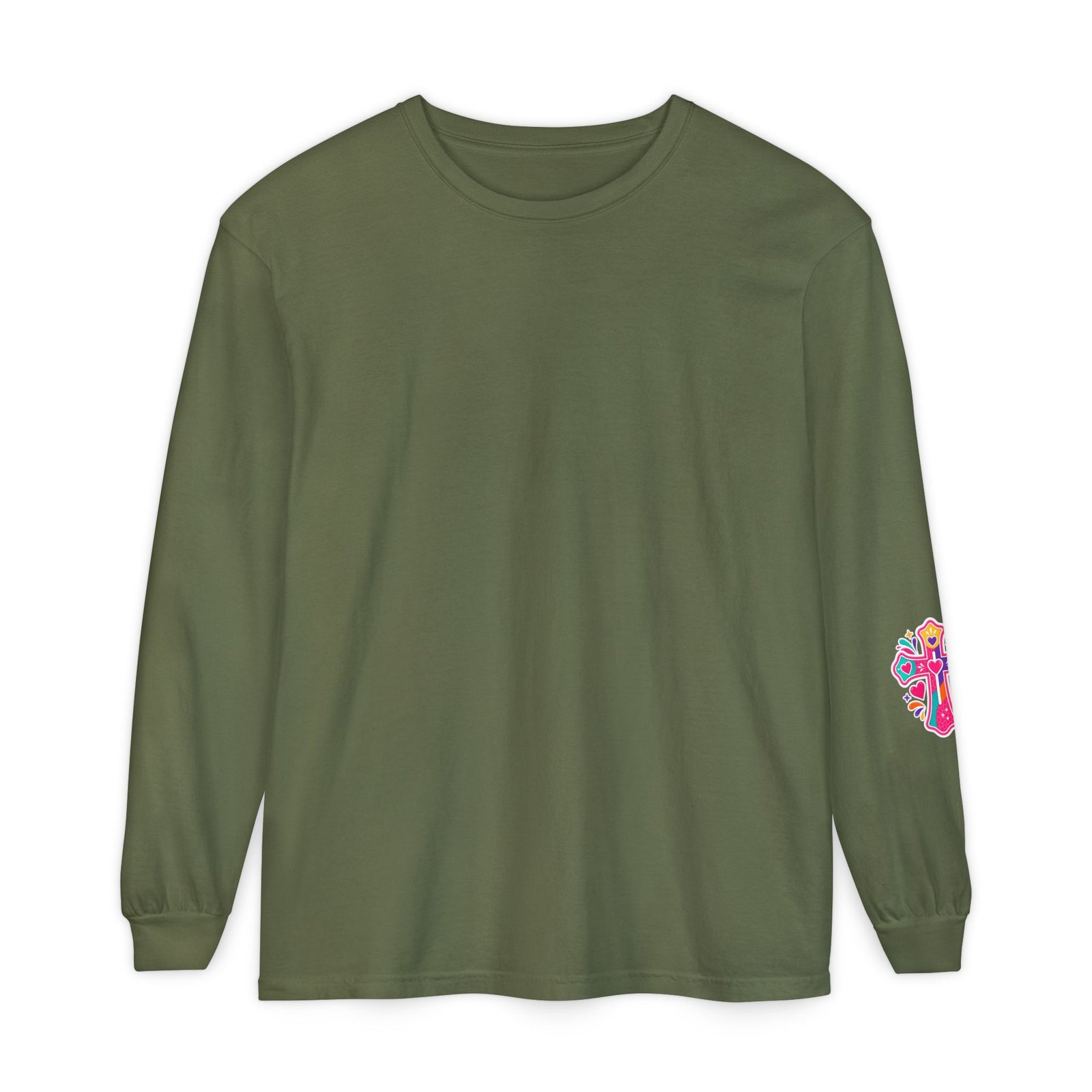 Christian Pajama Graphic Long Sleeve Tee — "...Jesus Still Loves Me"