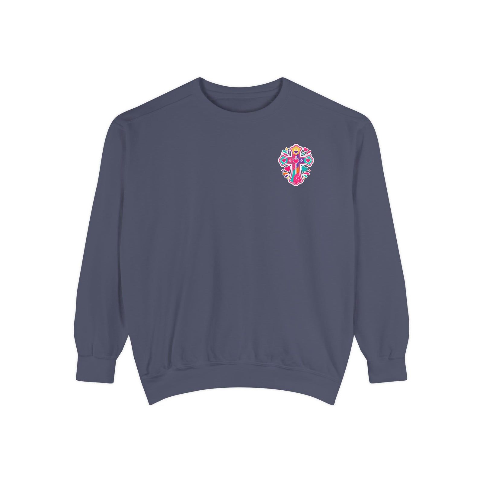 Christian Pajama Sweatshirt — "I Have Messy Hair, Pajamas On, Jesus Still Loves Me" Cozy Crewneck