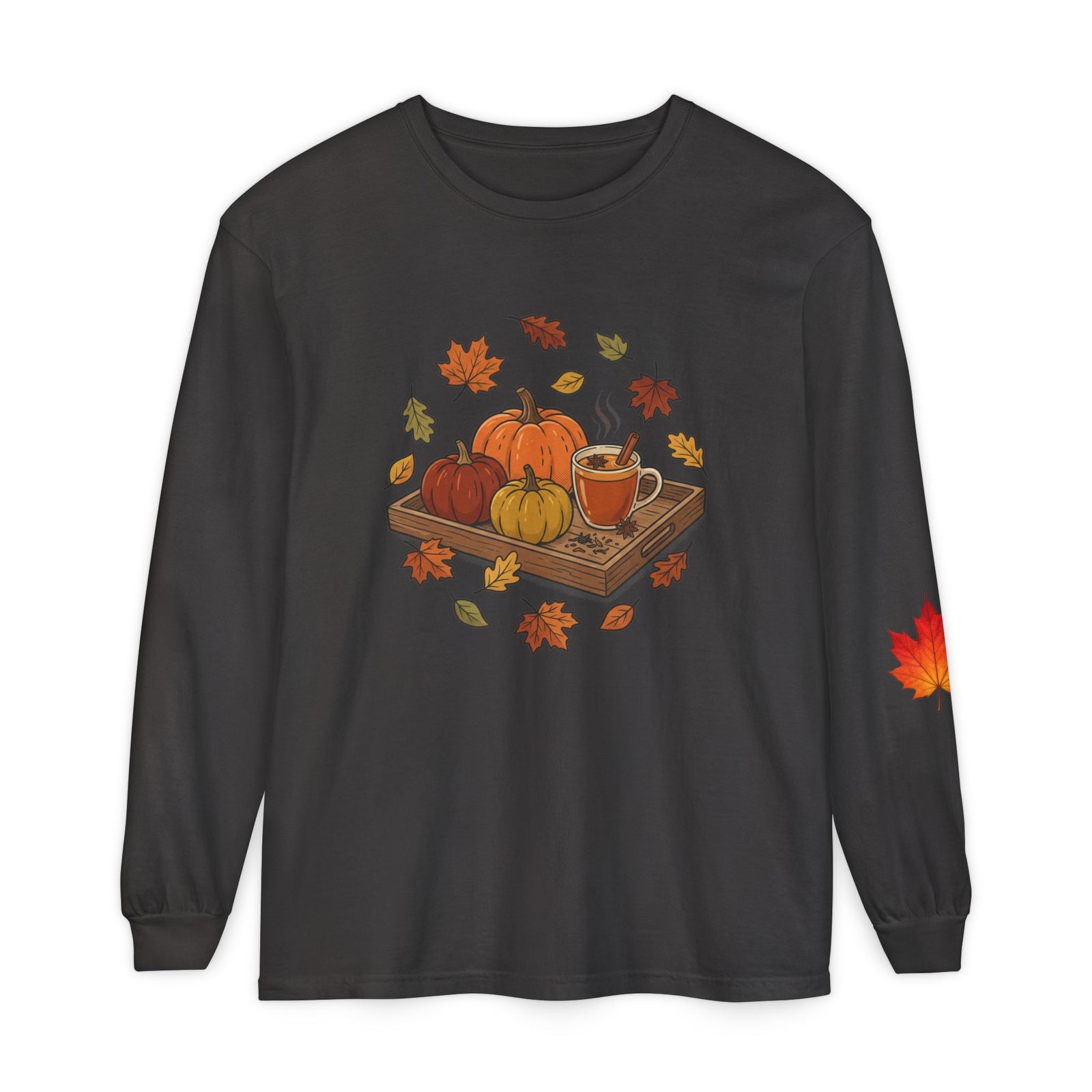 Autumn Pumpkin Tray Long Sleeve Tee