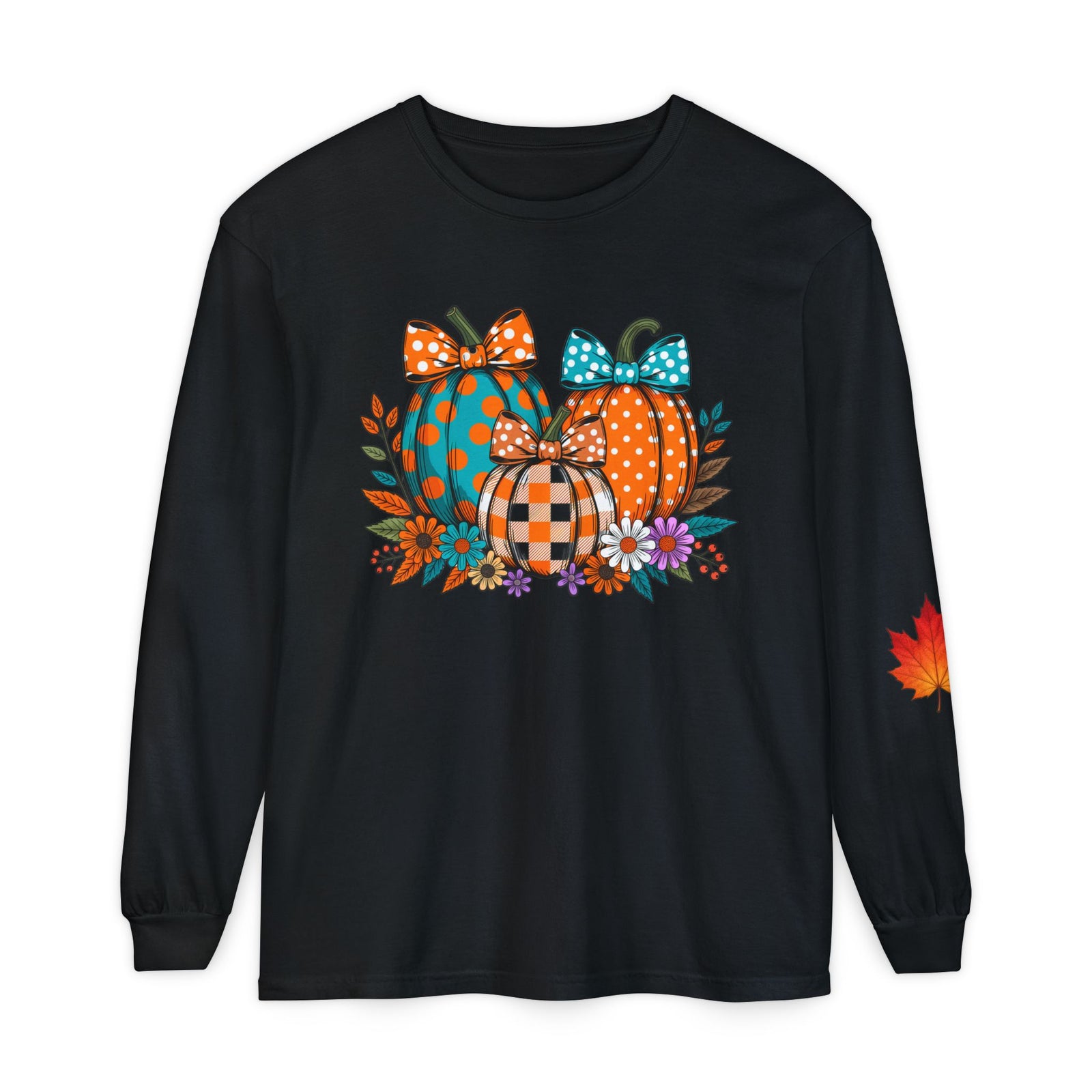 Fall Pumpkins Long Sleeve Tee