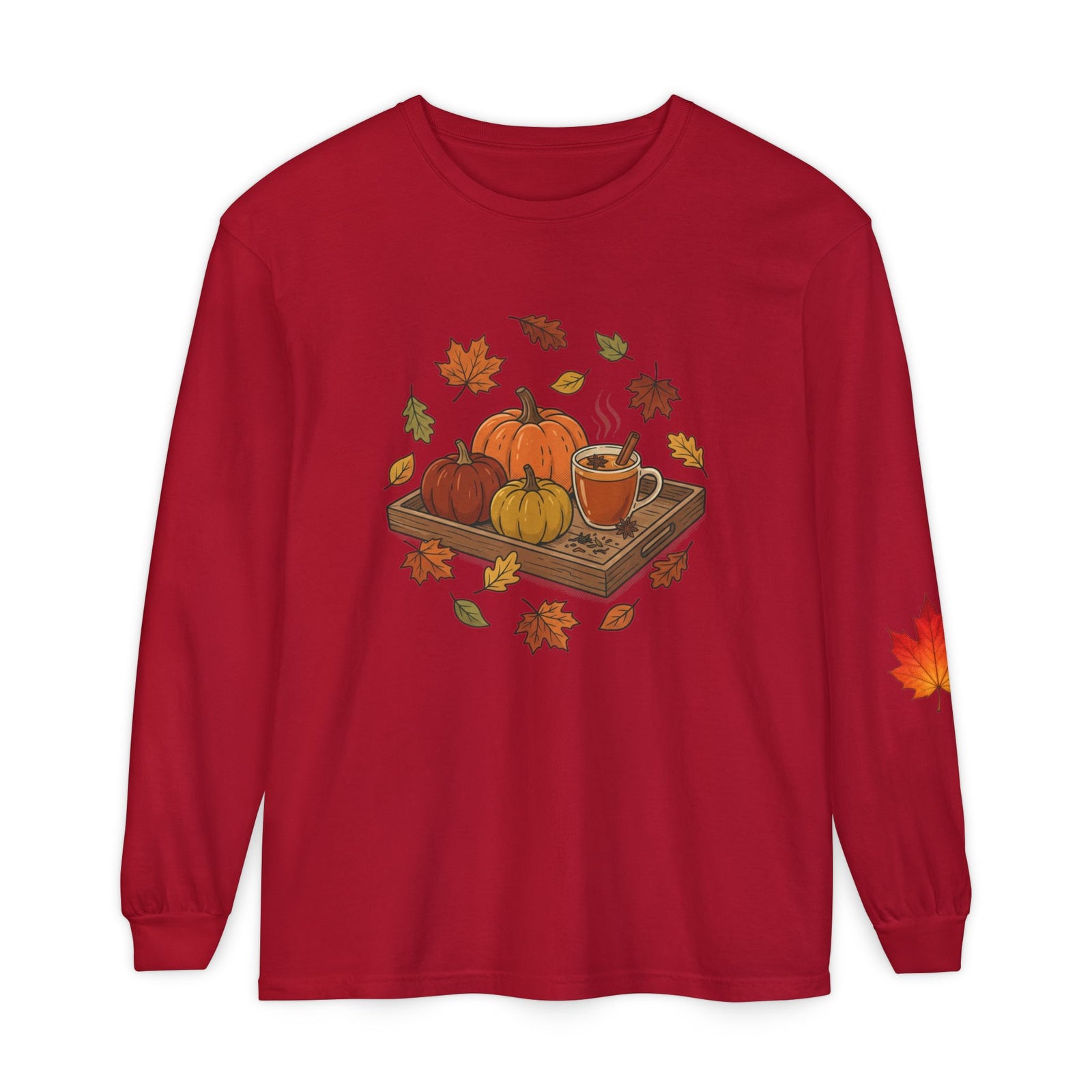 Autumn Pumpkin Tray Long Sleeve Tee