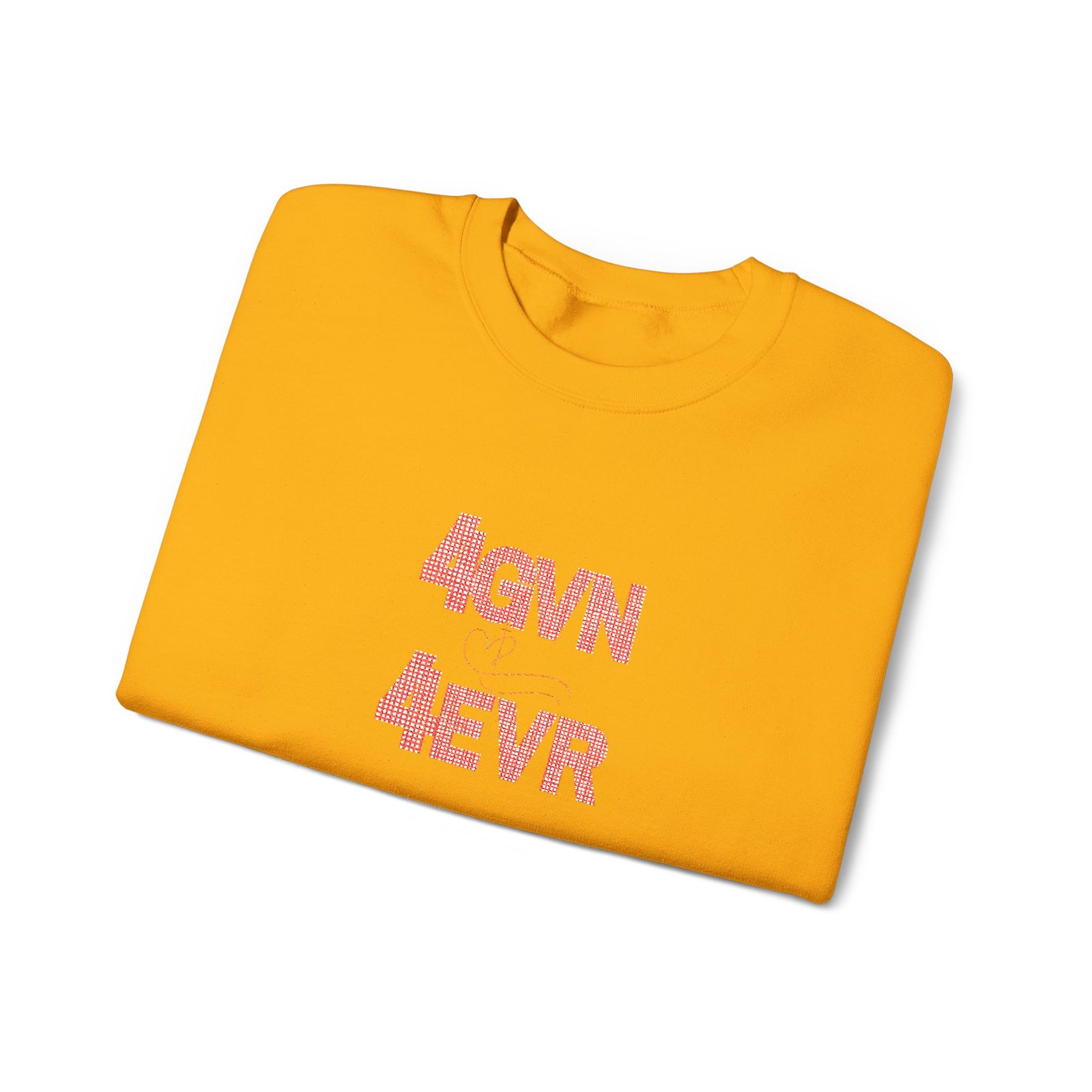 Crewneck Sweatshirt — 'AGAIN NEVER' Floral Text Design, White Cozy Pullover