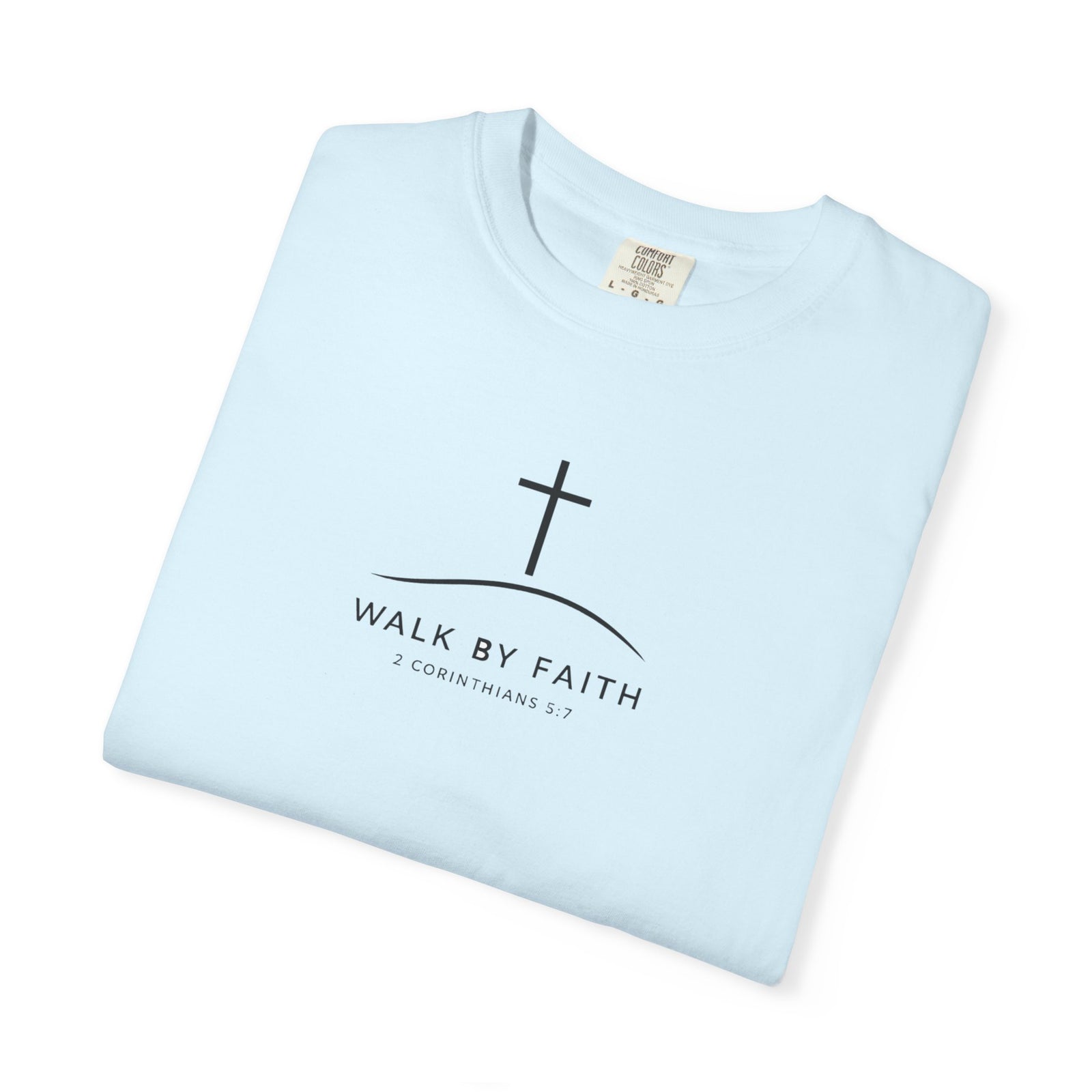 Faith Cross T‑Shirt — "Walk By Faith" Christian Tee
