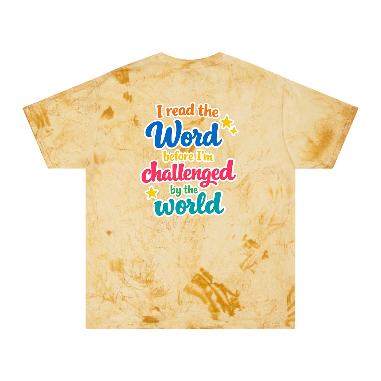 Christian Tie-Dye T-Shirt — "I Read the Word Before I'm Challenged by the World"
