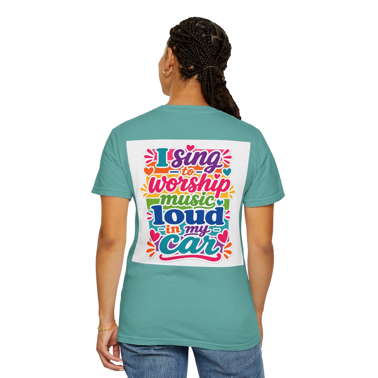 Worship Music T-Shirt — "I Sing to Worship Music Loud in My Car" Graphic Tee