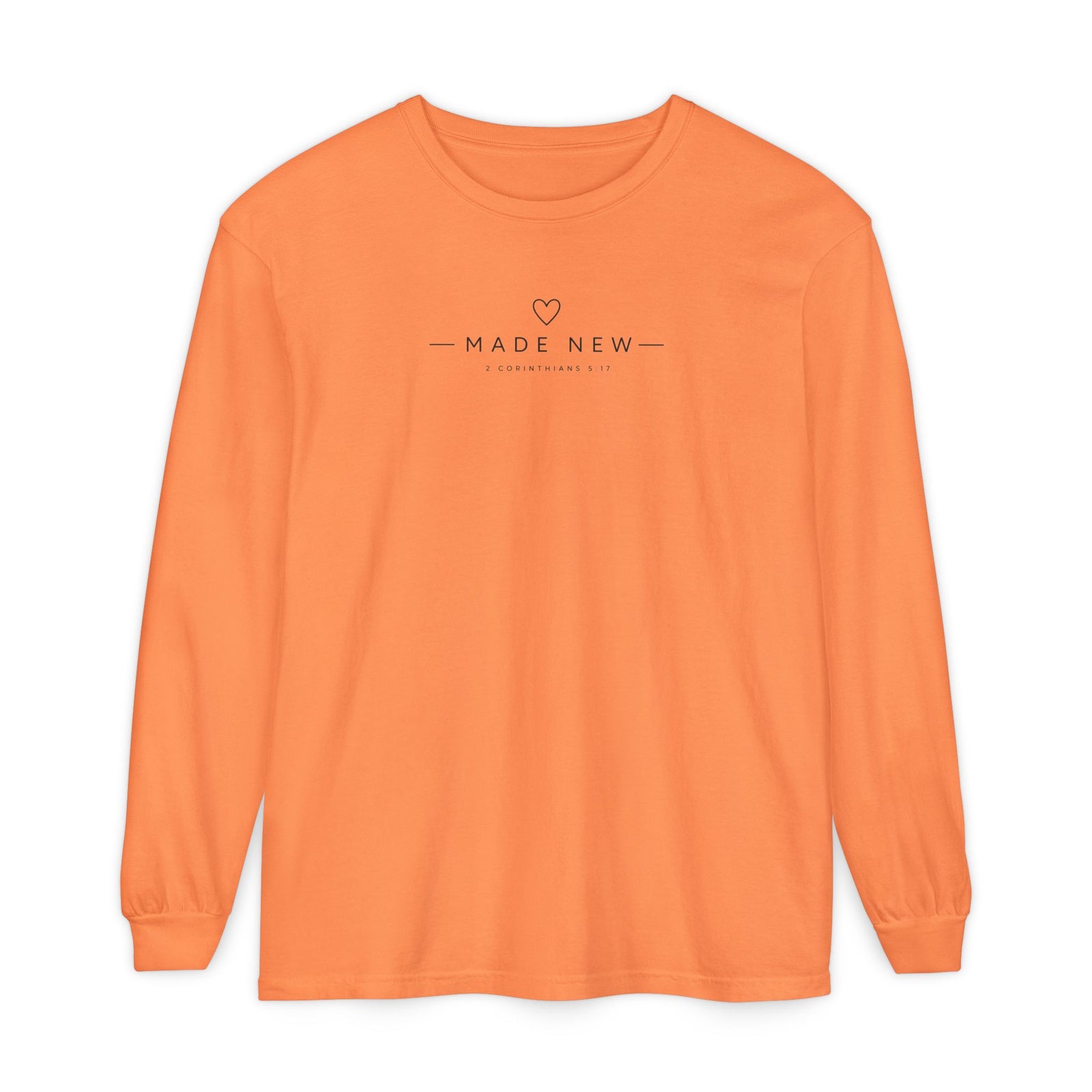 Made New Long Sleeve T-Shirt — Minimal Christian Faith Graphic