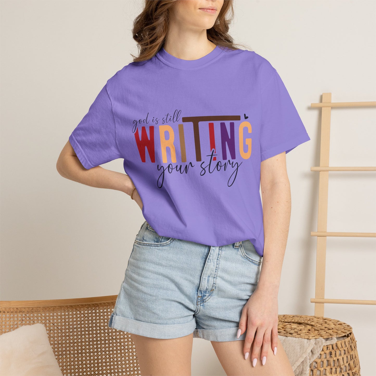 Graphic T-Shirt — "God Is Still Writing Your Story" Inspirational Christian Tee