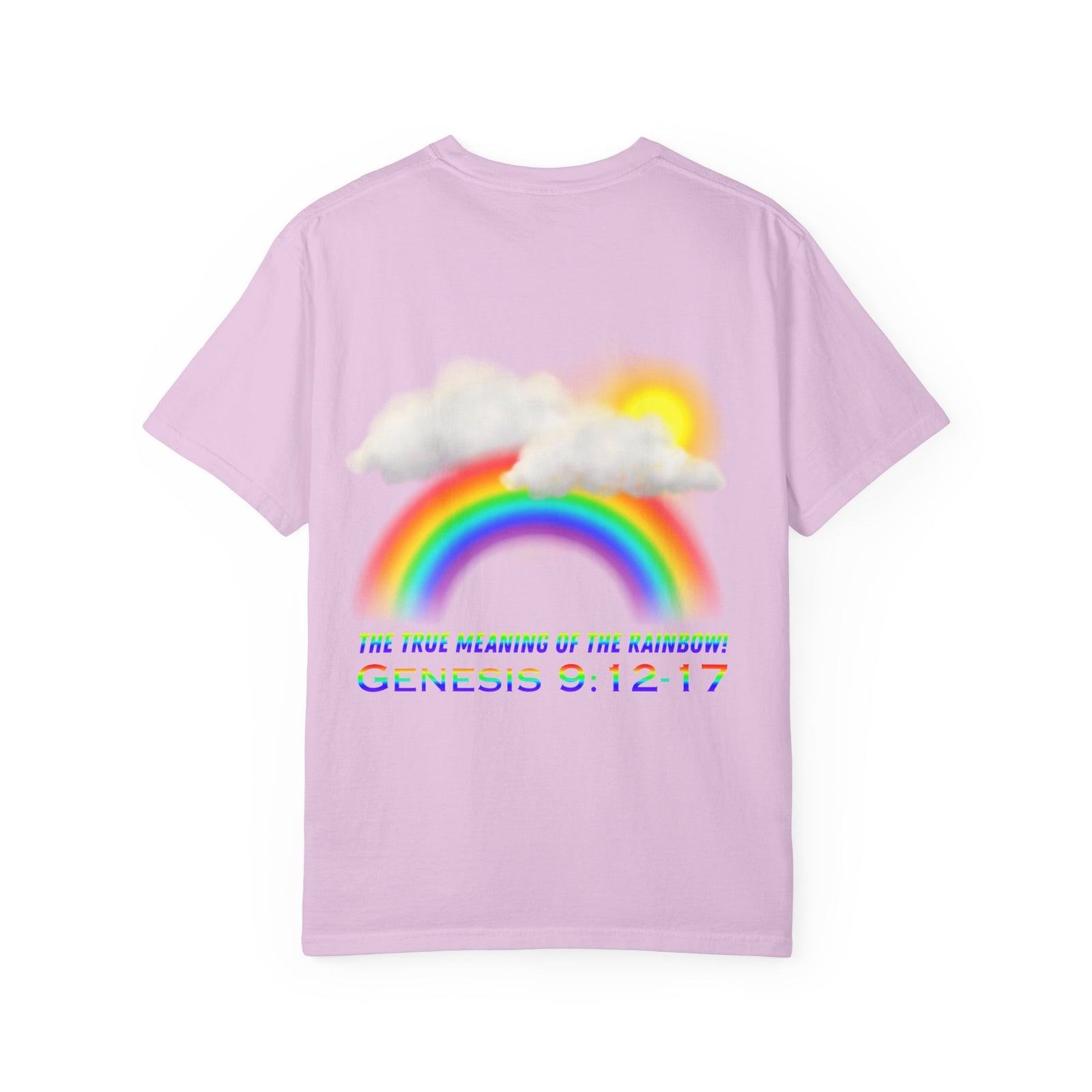 T-Shirt — Rainbow & Genesis 9:12-17 Faith Graphic
