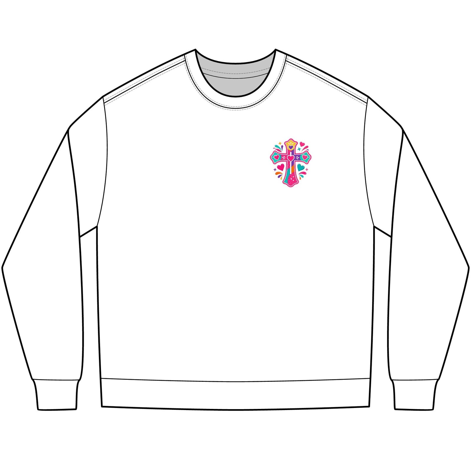 Long Sleeve Tee — Colorful Faith Shirt