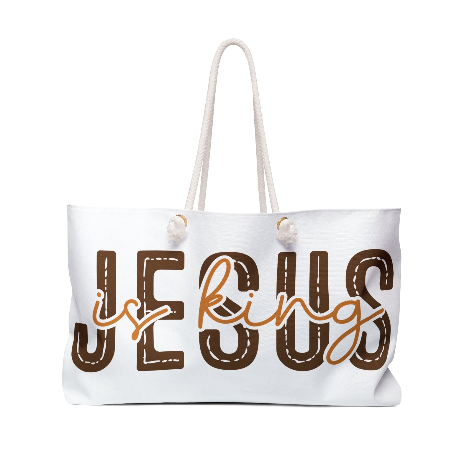 Jesus is King Weekender Bag – Christian Weekend Travel Tote