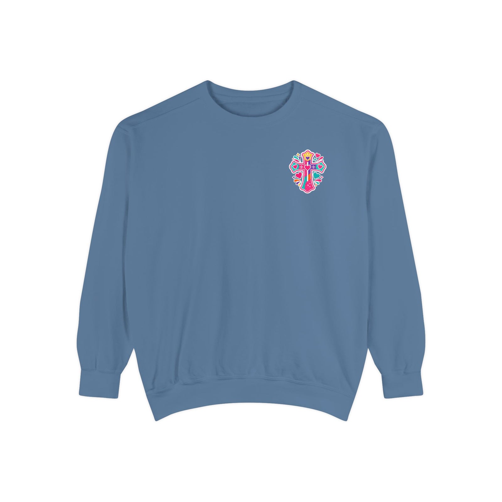 Christian Pajama Sweatshirt — "I Have Messy Hair, Pajamas On, Jesus Still Loves Me" Cozy Crewneck
