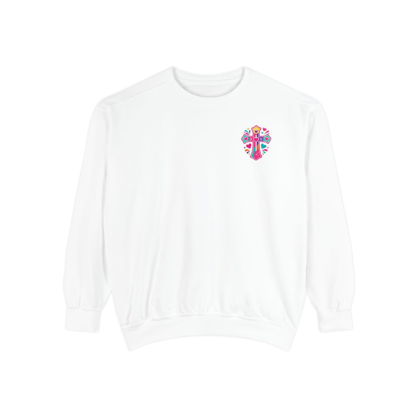 Christian Pajama Sweatshirt — "I Have Messy Hair, Pajamas On, Jesus Still Loves Me" Cozy Crewneck