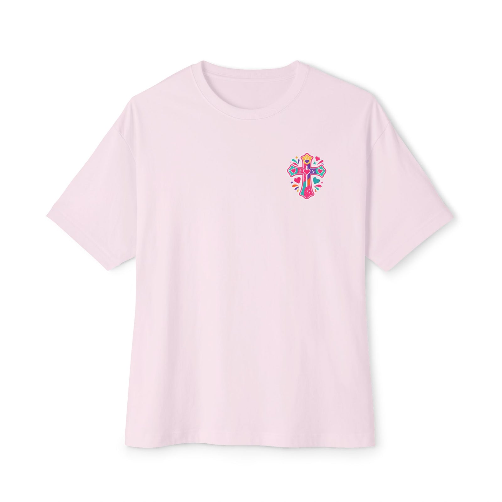 Christian Tee — "I Have Messy Hair, Pajamas On, But Jesus Still Loves Me" Boxy T-Shirt
