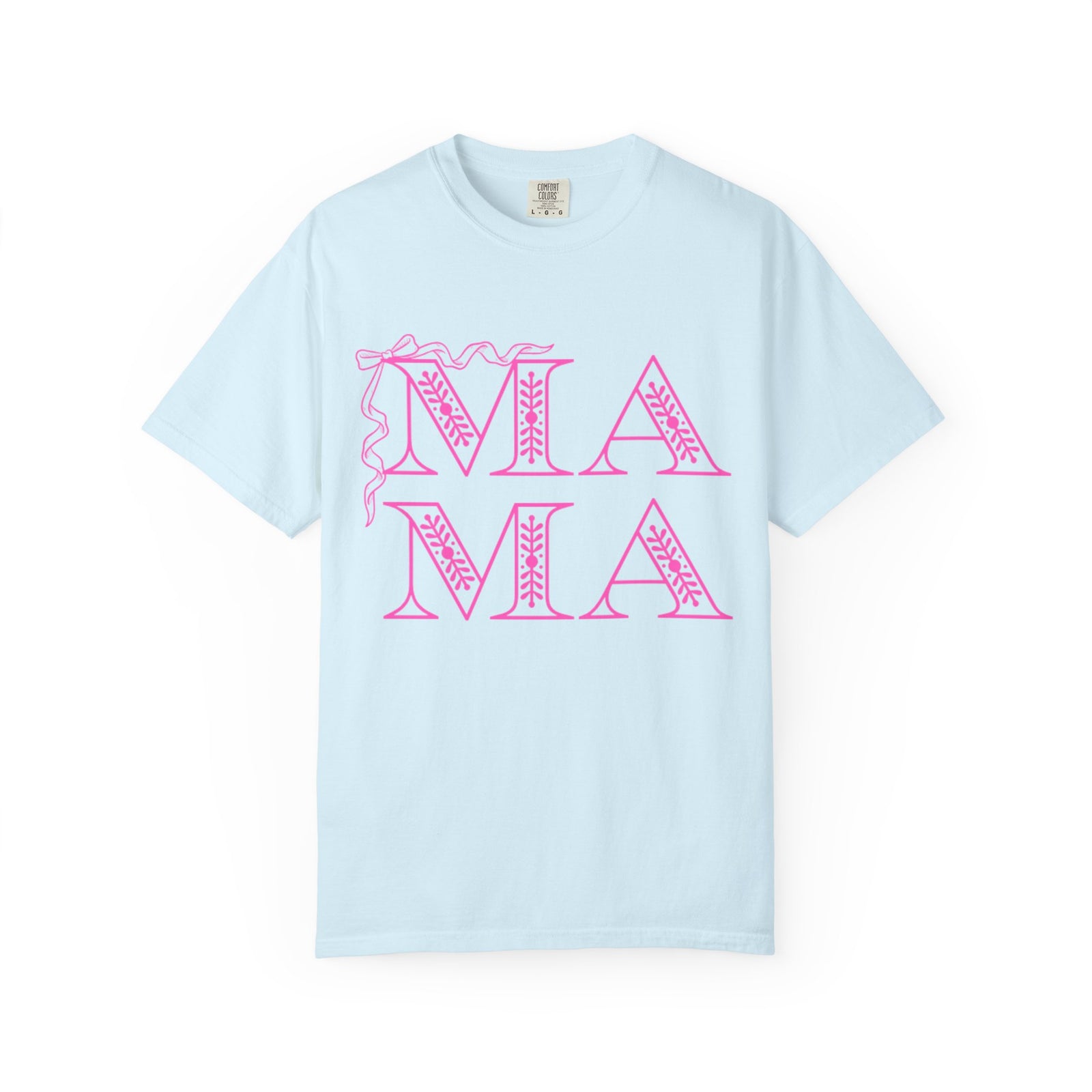 Mama Pink Bow Graphic T-Shirt