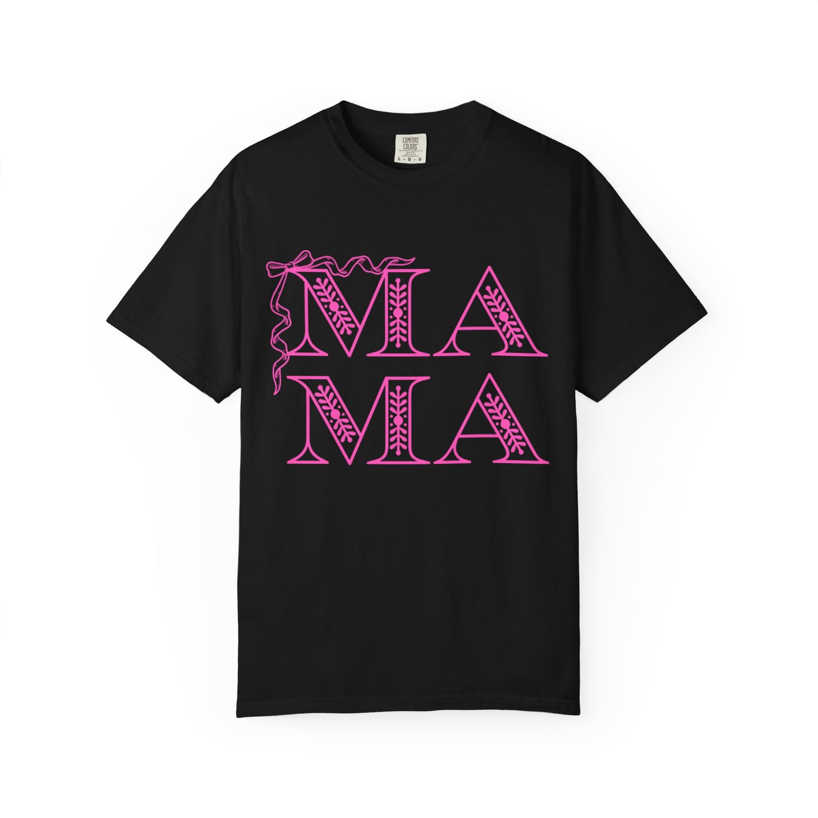 Mama Pink Bow Graphic T-Shirt