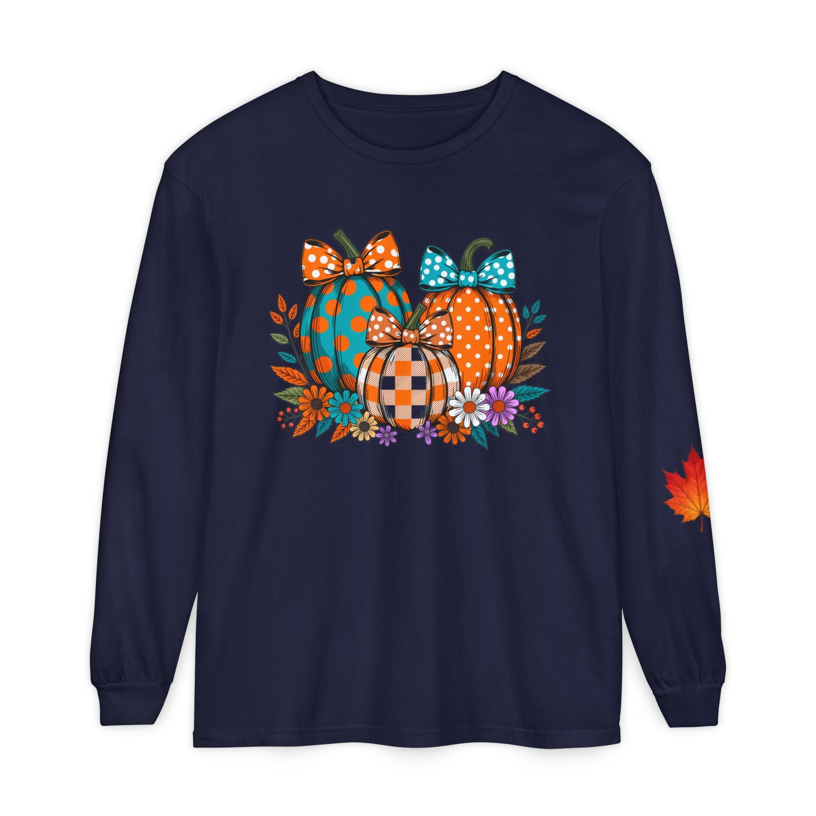 Fall Pumpkins Long Sleeve Tee