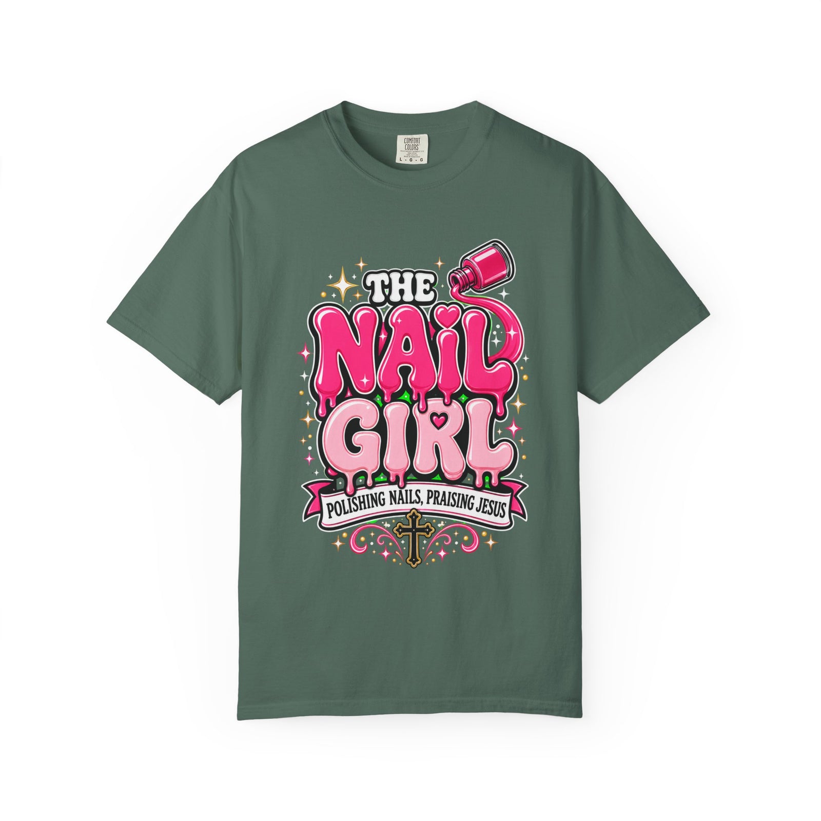 The Nail Girl T-Shirt — Polishing Nails, Praising Jesus Graphic Tee