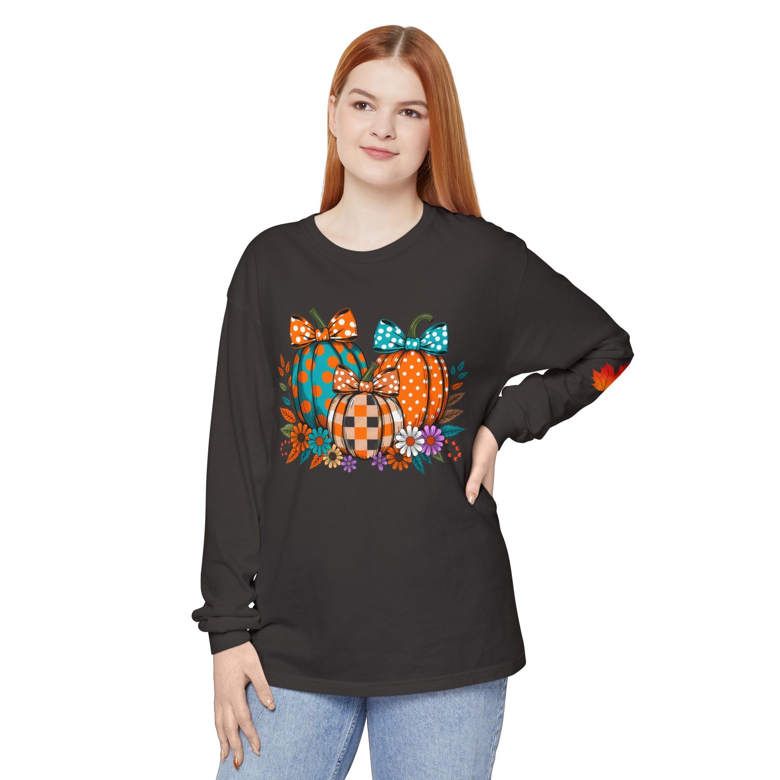 Fall Pumpkins Long Sleeve Tee