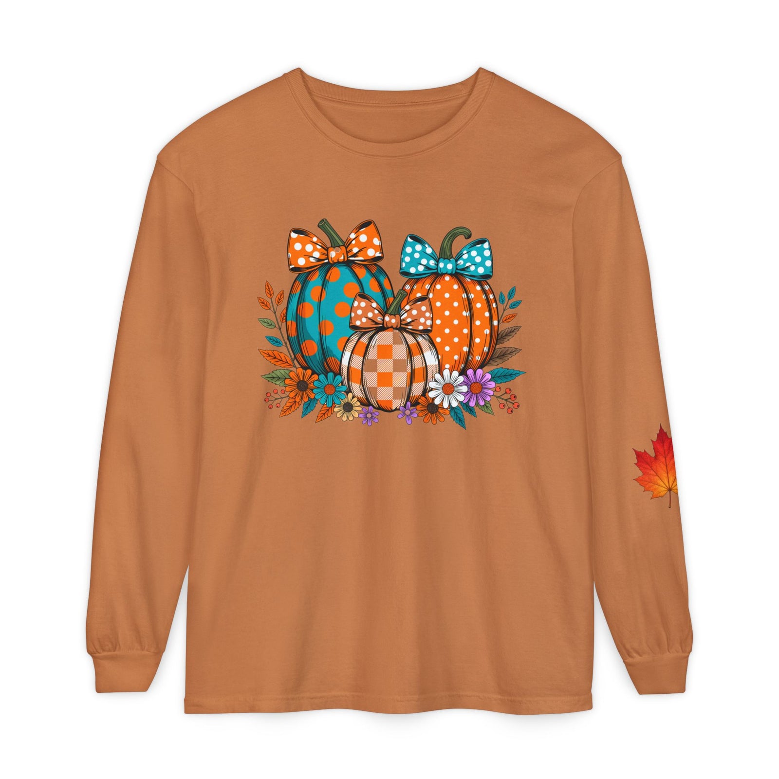 Fall Pumpkins Long Sleeve Tee