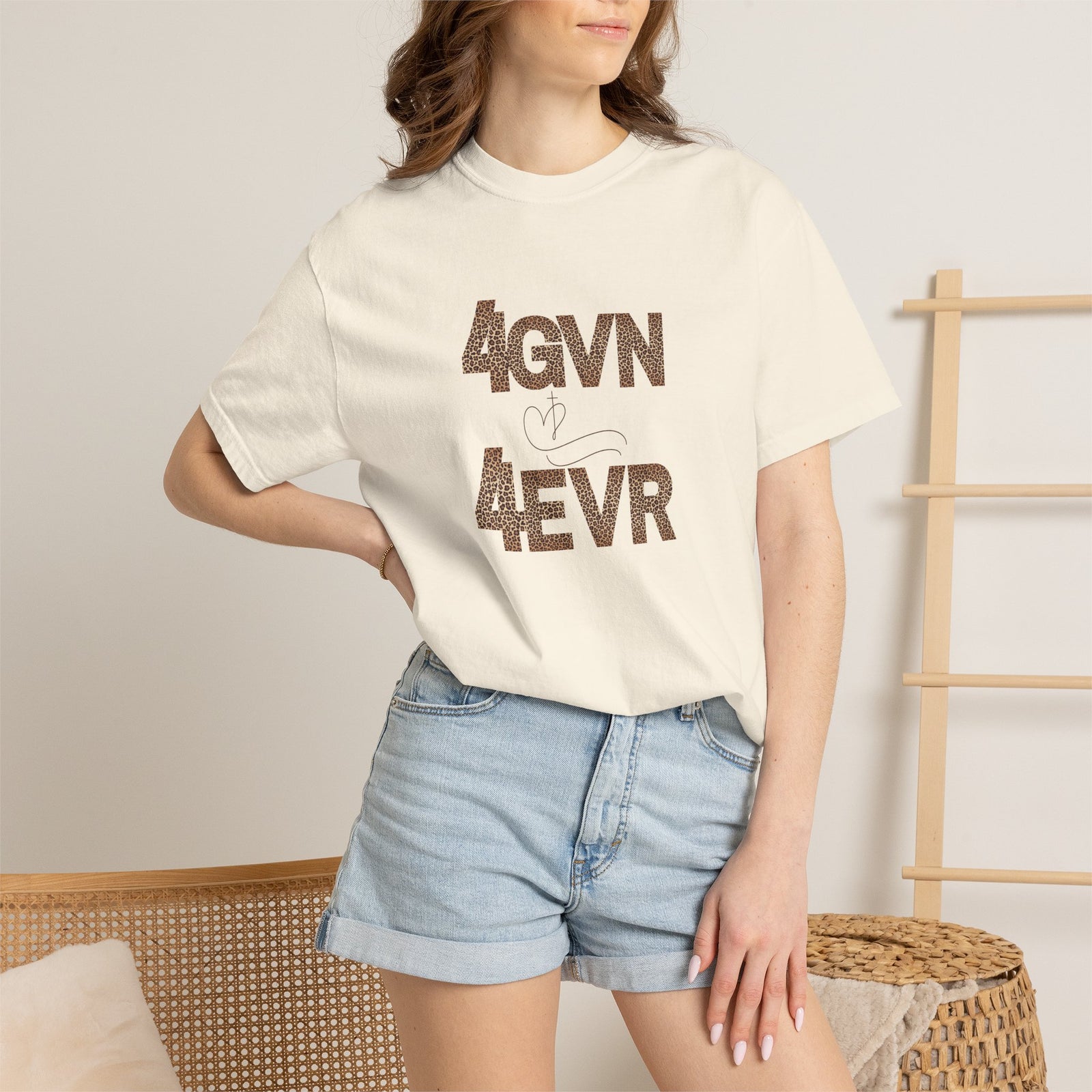 T-Shirt — 4GVN 4EVR Block Letter Graphic Tee
