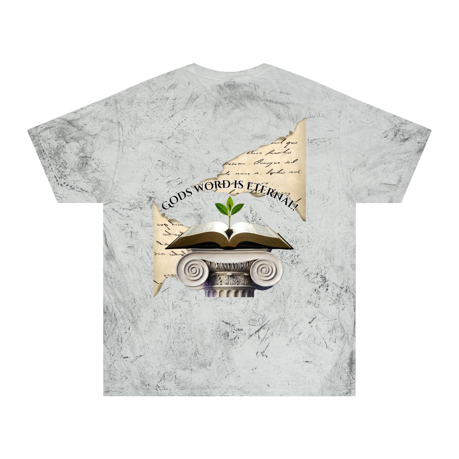Bible Verse Tee — "God's Word Is Eternal" Color Blast T-Shirt