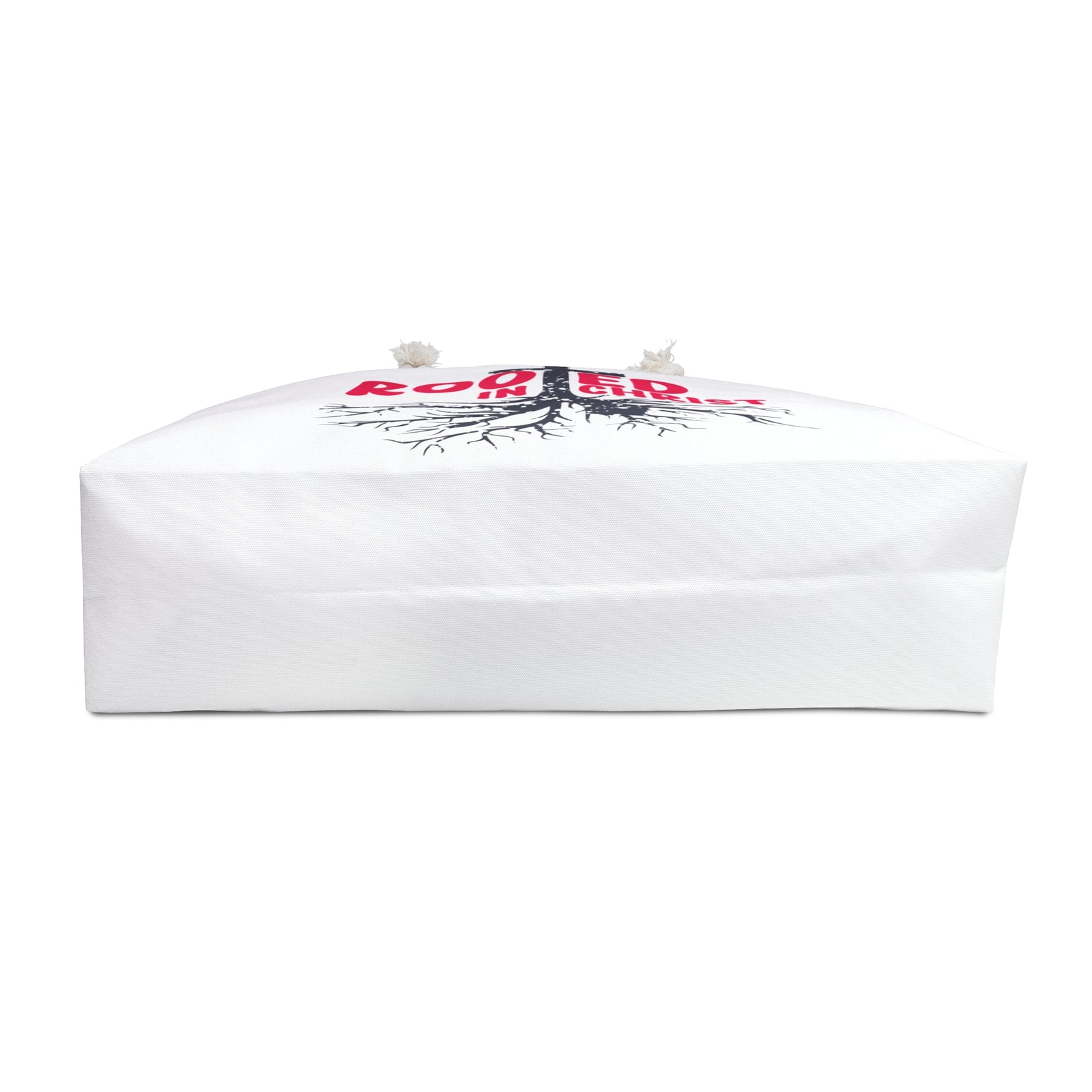 Rooted in Christ Weekender Bag — Christian Travel Tote with Cross & Roots Design