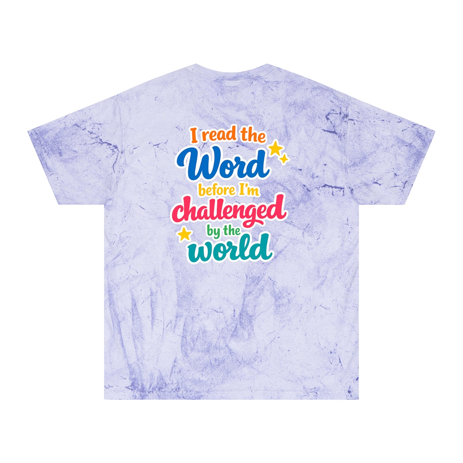 Christian Tie-Dye T-Shirt — "I Read the Word Before I'm Challenged by the World"
