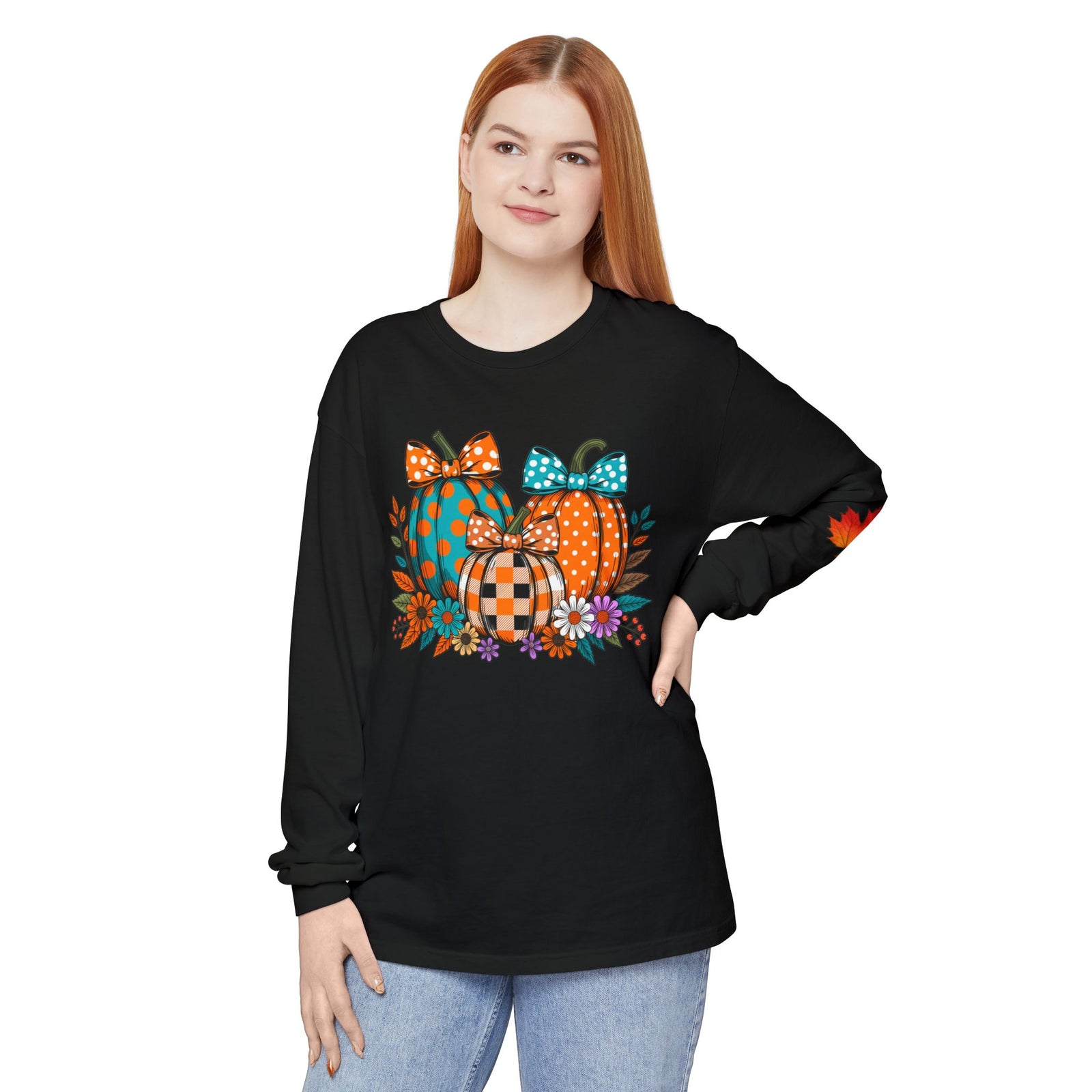 Fall Pumpkins Long Sleeve Tee