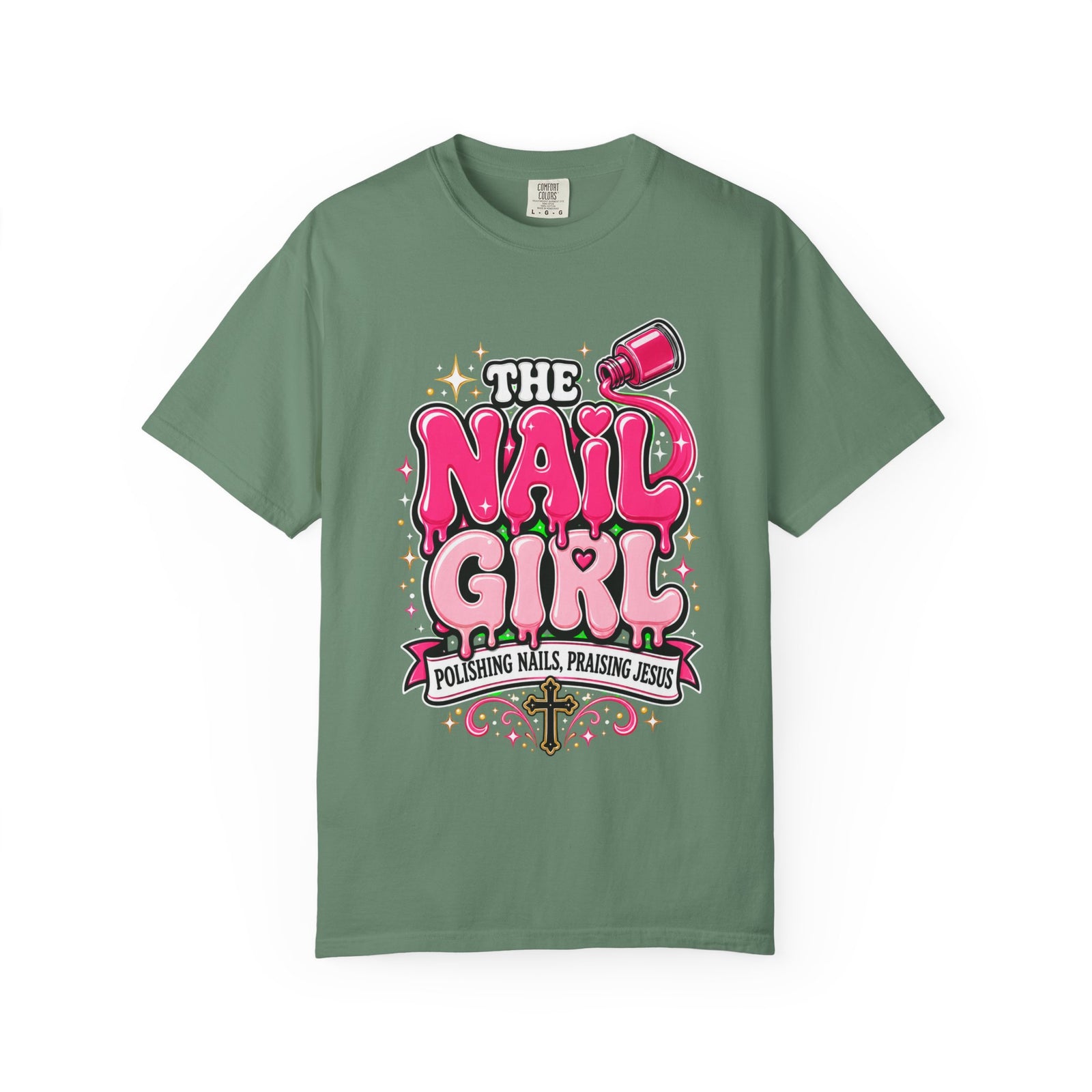 The Nail Girl T-Shirt — Polishing Nails, Praising Jesus Graphic Tee