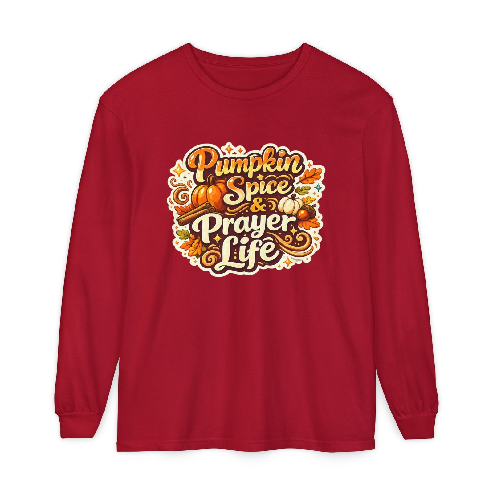 Pumpkin Spice & Prayer Life Long Sleeve Tee