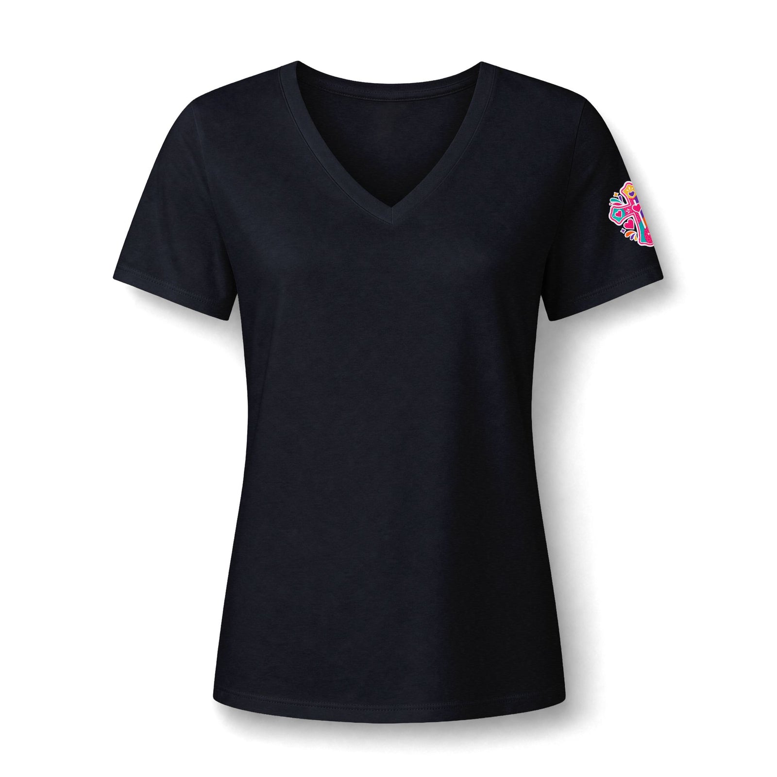 Women's Relaxed Heather CVC V-Neck Tee