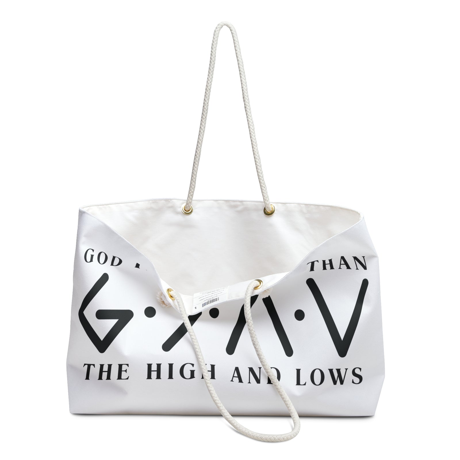 God Is Greater Than The Highs and Lows Weekender Bag