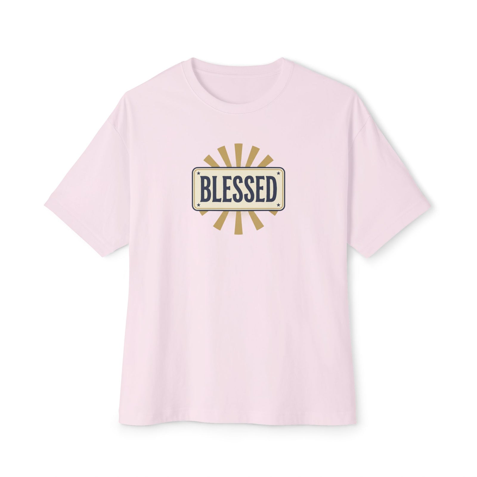 Blessed Vintage Sign T-Shirt — Oversized Boxy Tee