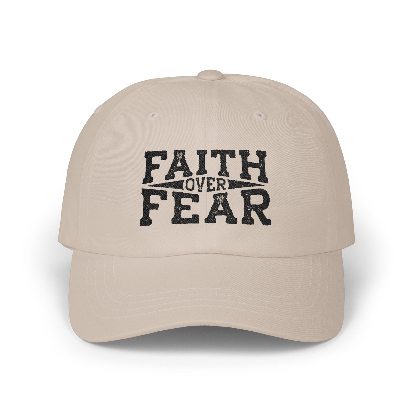 Faith Over Fear Dad Cap — Embroidered Inspirational Baseball Hat