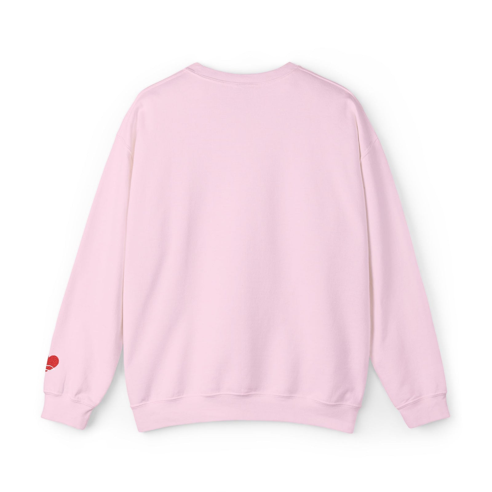 Crewneck Sweatshirt — 'AGAIN NEVER' Floral Text Design, White Cozy Pullover
