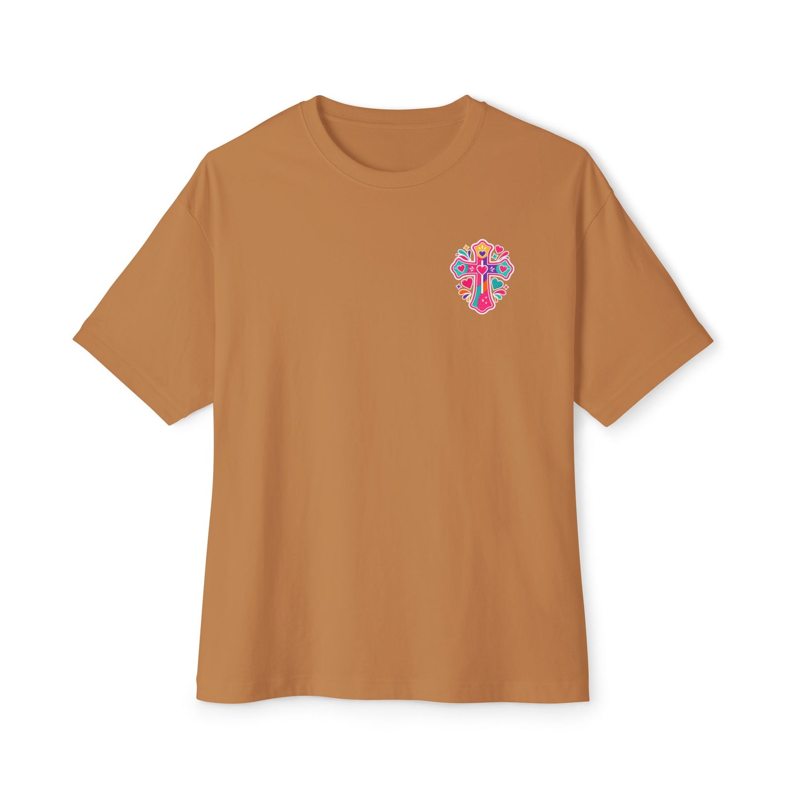 Christian Tee — "I Have Messy Hair, Pajamas On, But Jesus Still Loves Me" Boxy T-Shirt