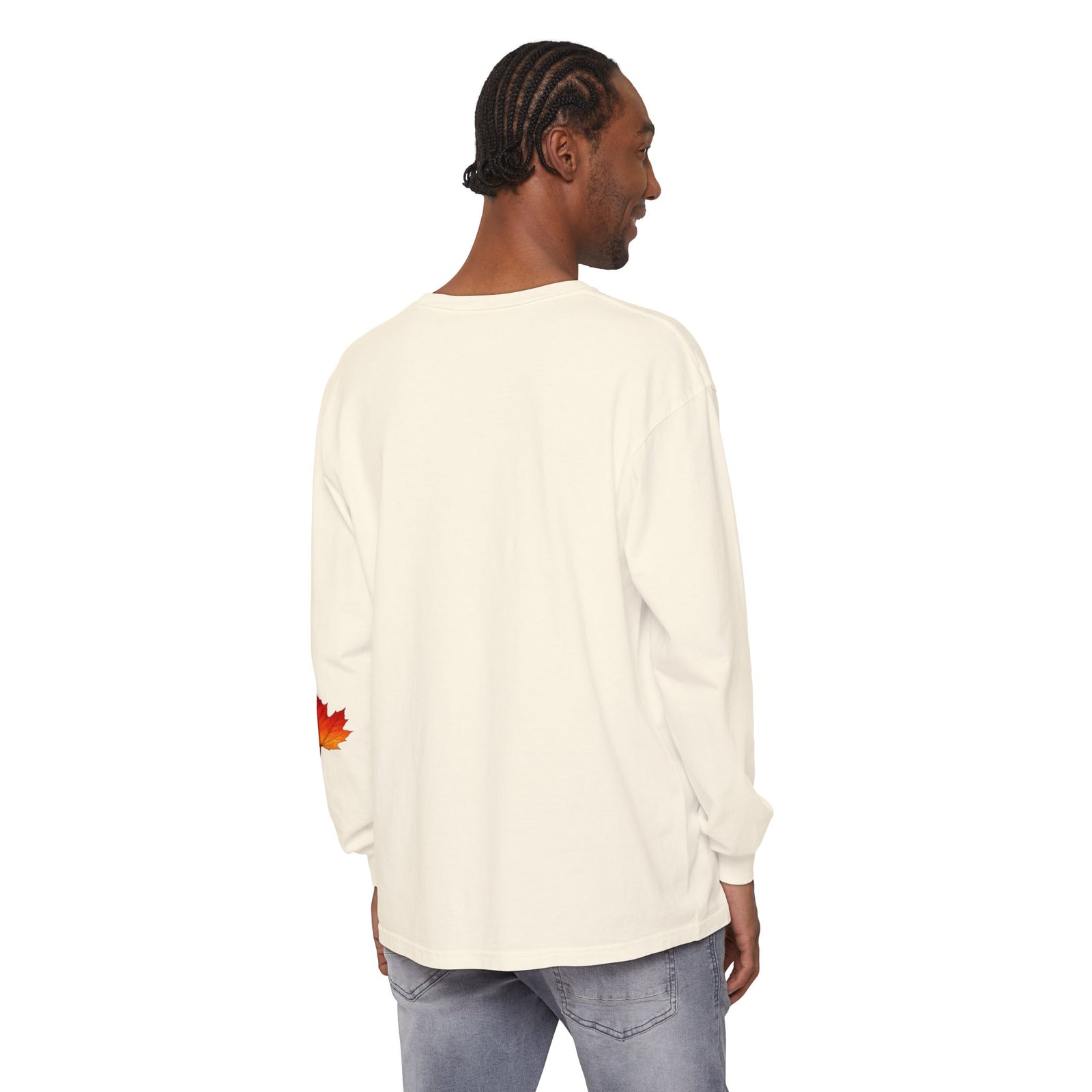 Halloween Pumpkin Long Sleeve Tee — Colorful Jack-O'-Lantern Graphic