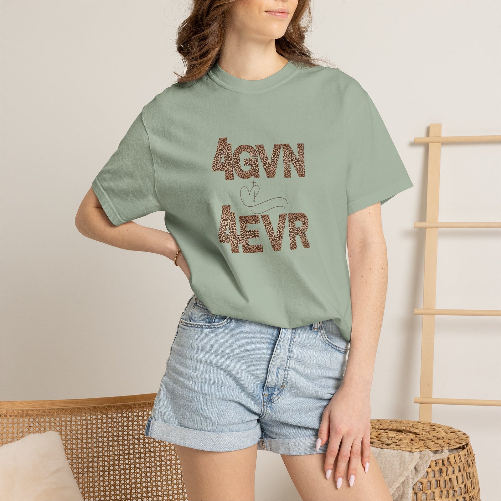 T-Shirt — 4GVN 4EVR Block Letter Graphic Tee