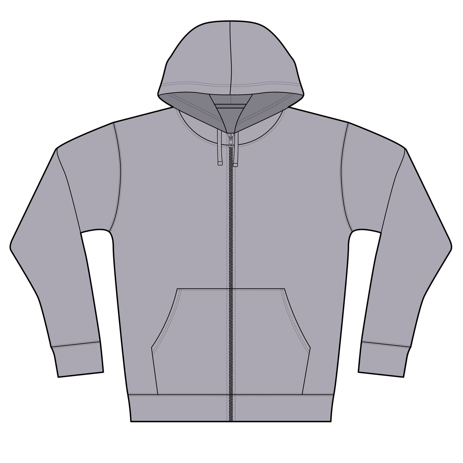 Sponge Fleece Full-Zip Hoodie Sweatshirt