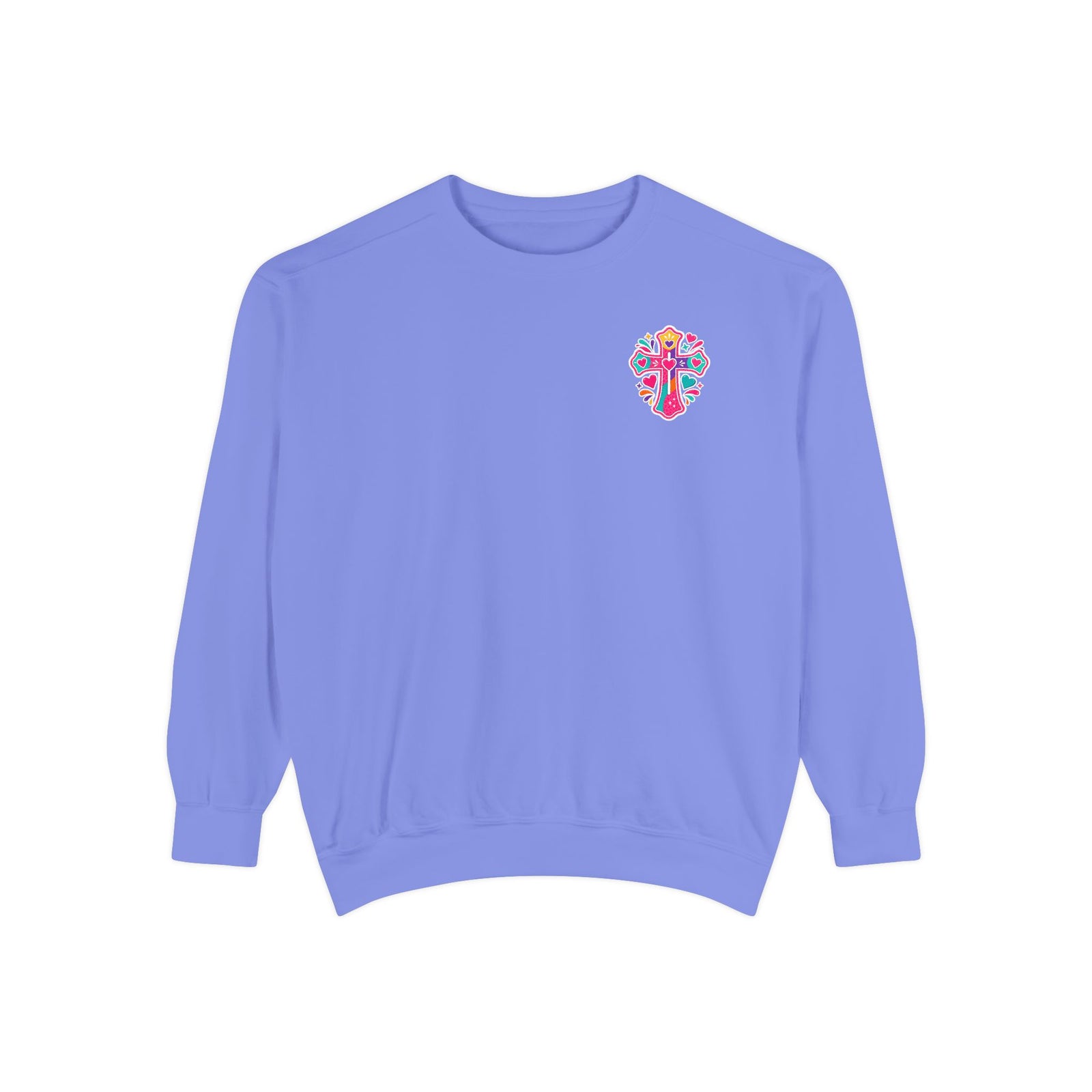 Christian Pajama Sweatshirt — "I Have Messy Hair, Pajamas On, Jesus Still Loves Me" Cozy Crewneck