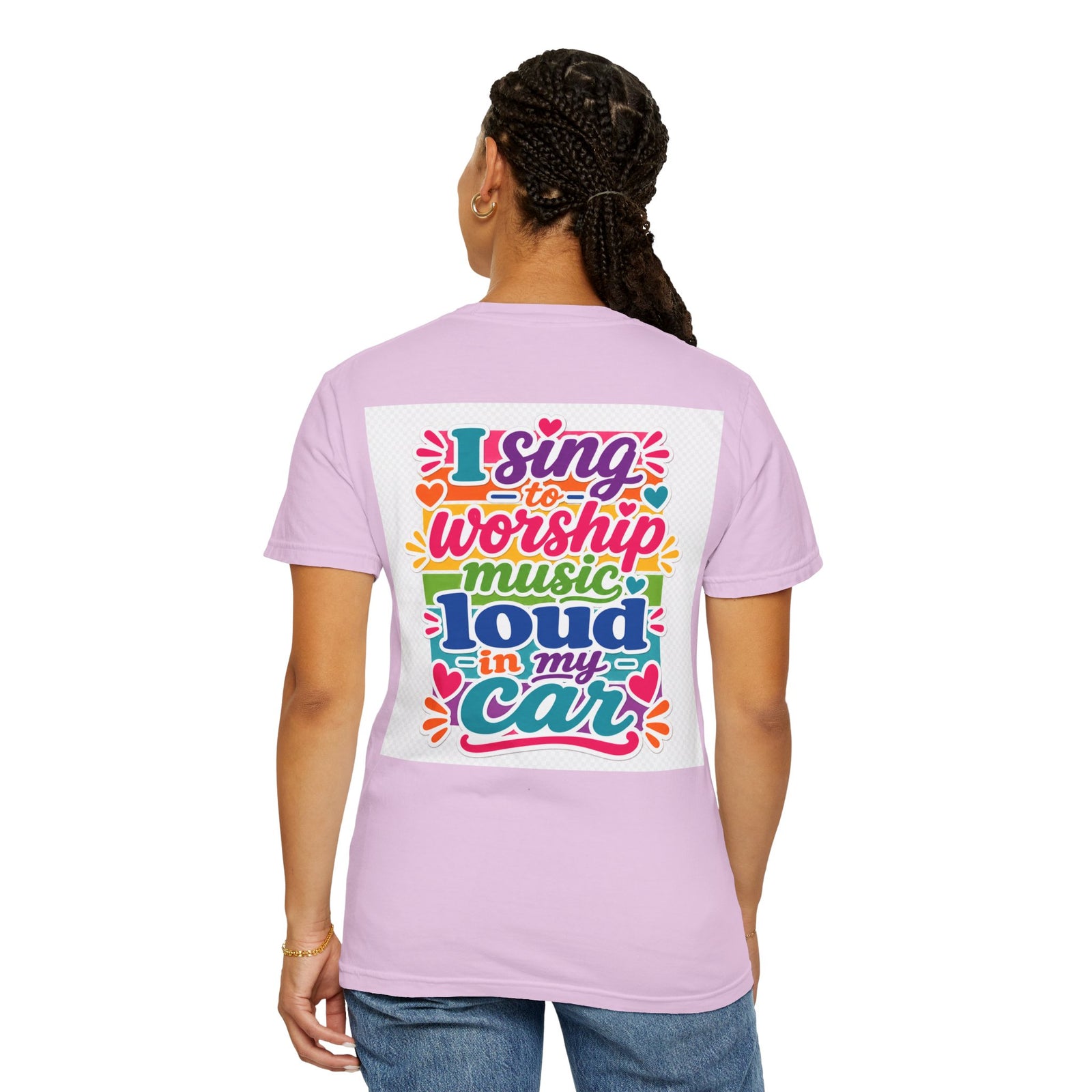 Worship Music T-Shirt — "I Sing to Worship Music Loud in My Car" Graphic Tee