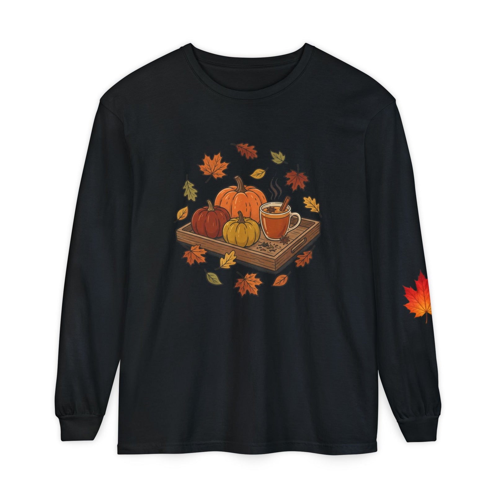 Autumn Pumpkin Tray Long Sleeve Tee