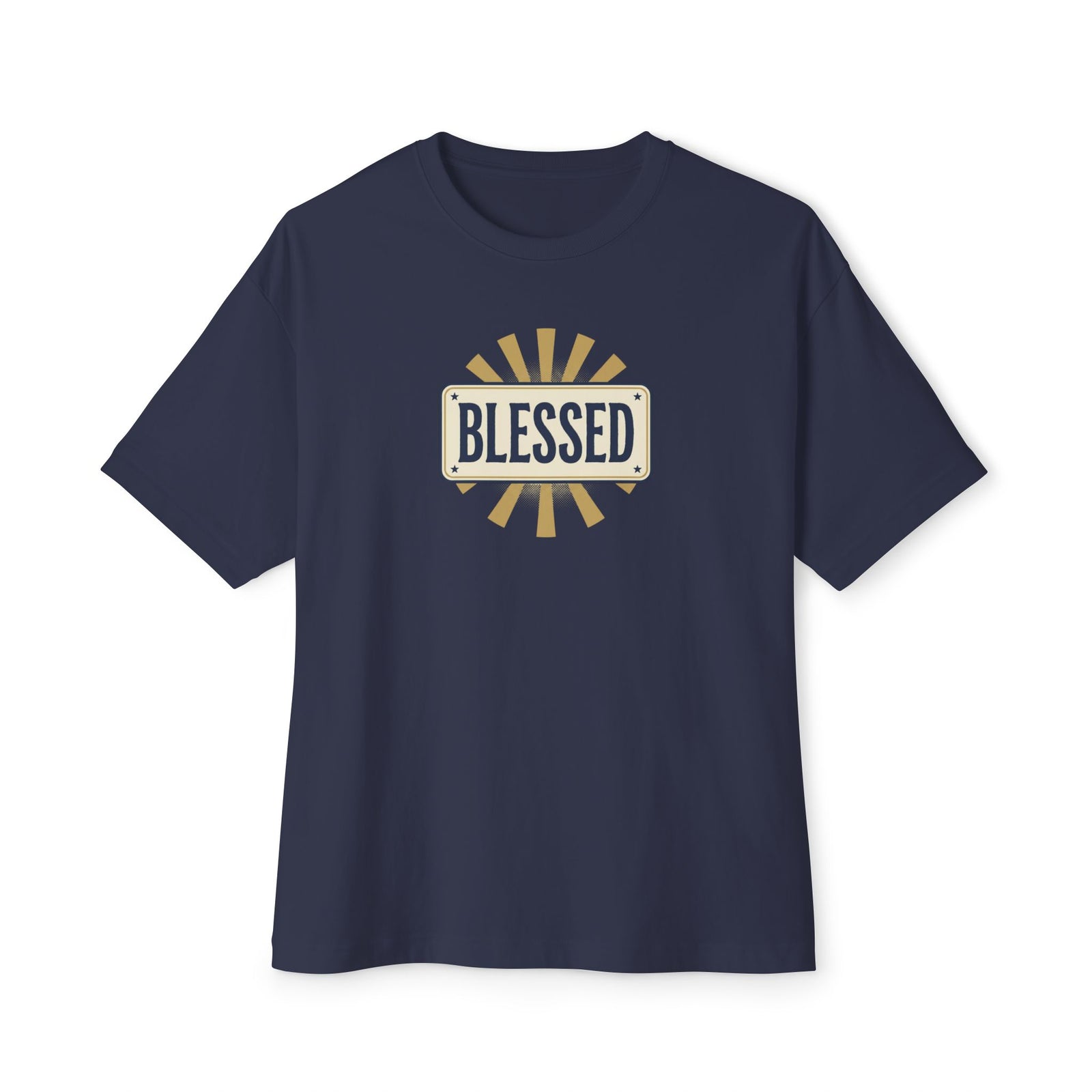 Blessed Vintage Sign T-Shirt — Oversized Boxy Tee