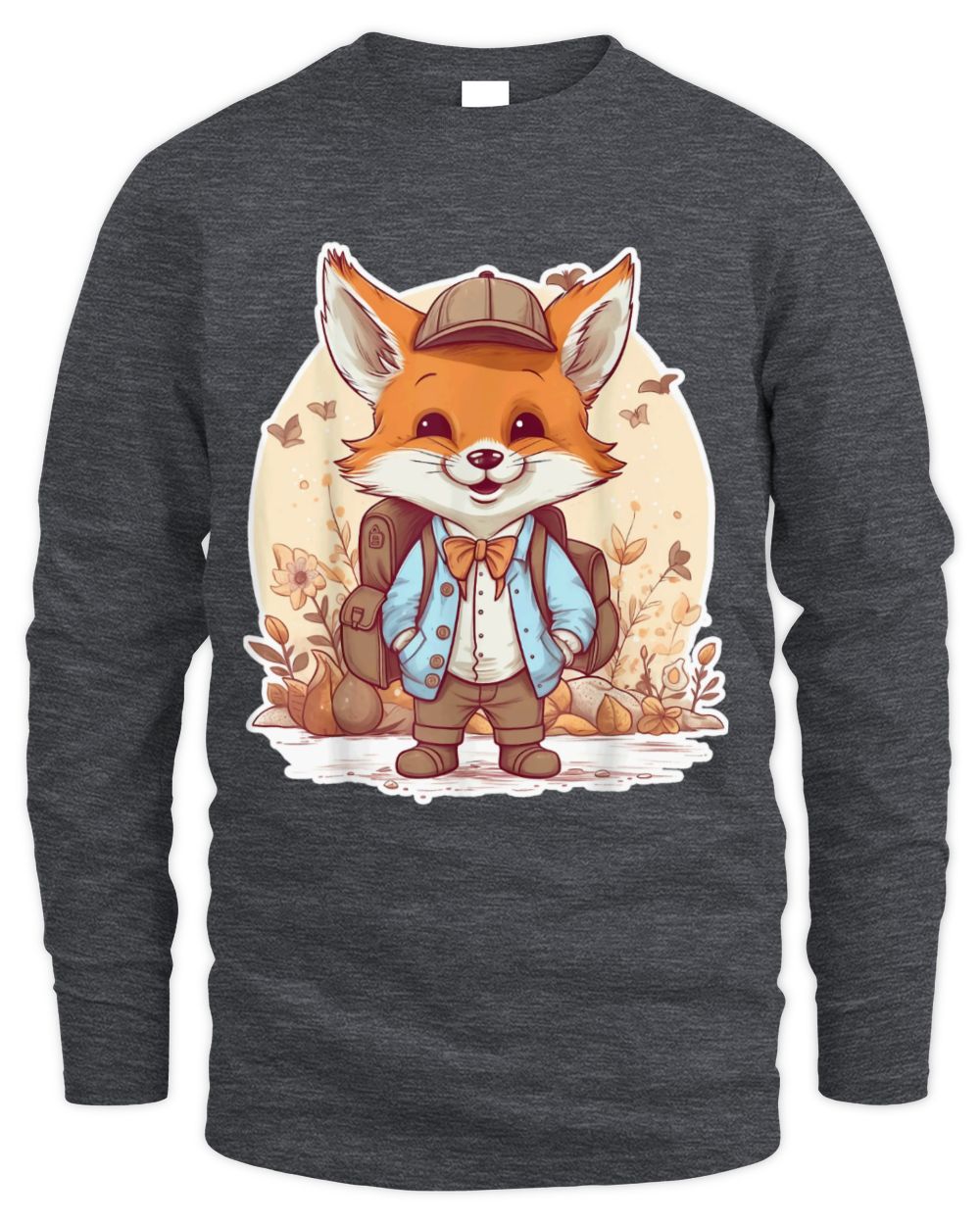 Cute Fox Boys and Girls Fox Animal First day of School