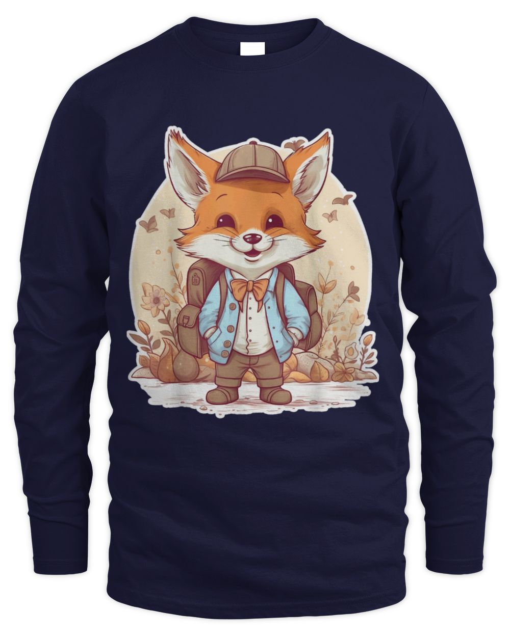 Cute Fox Boys and Girls Fox Animal First day of School