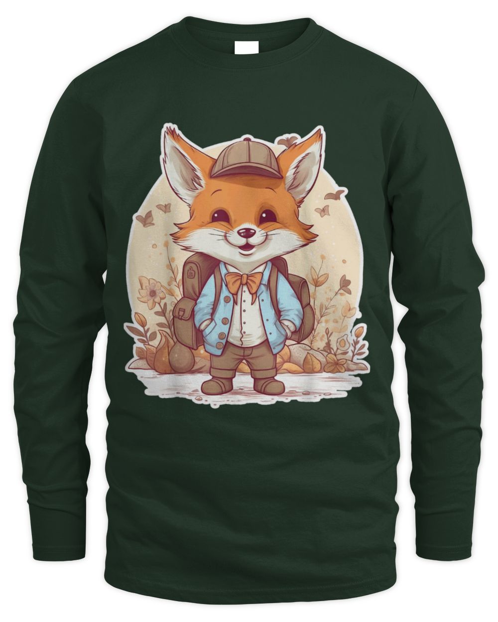 Cute Fox Boys and Girls Fox Animal First day of School
