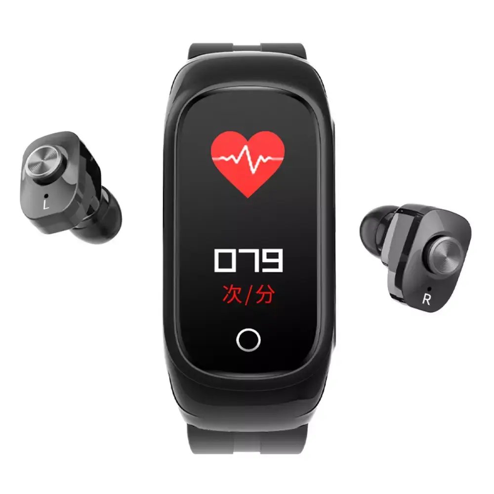 Dual Fitness Smartwatch with Wireless Earbuds