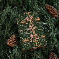 Load image into Gallery viewer, "Jesus Is King" Christmas Wrapping Paper