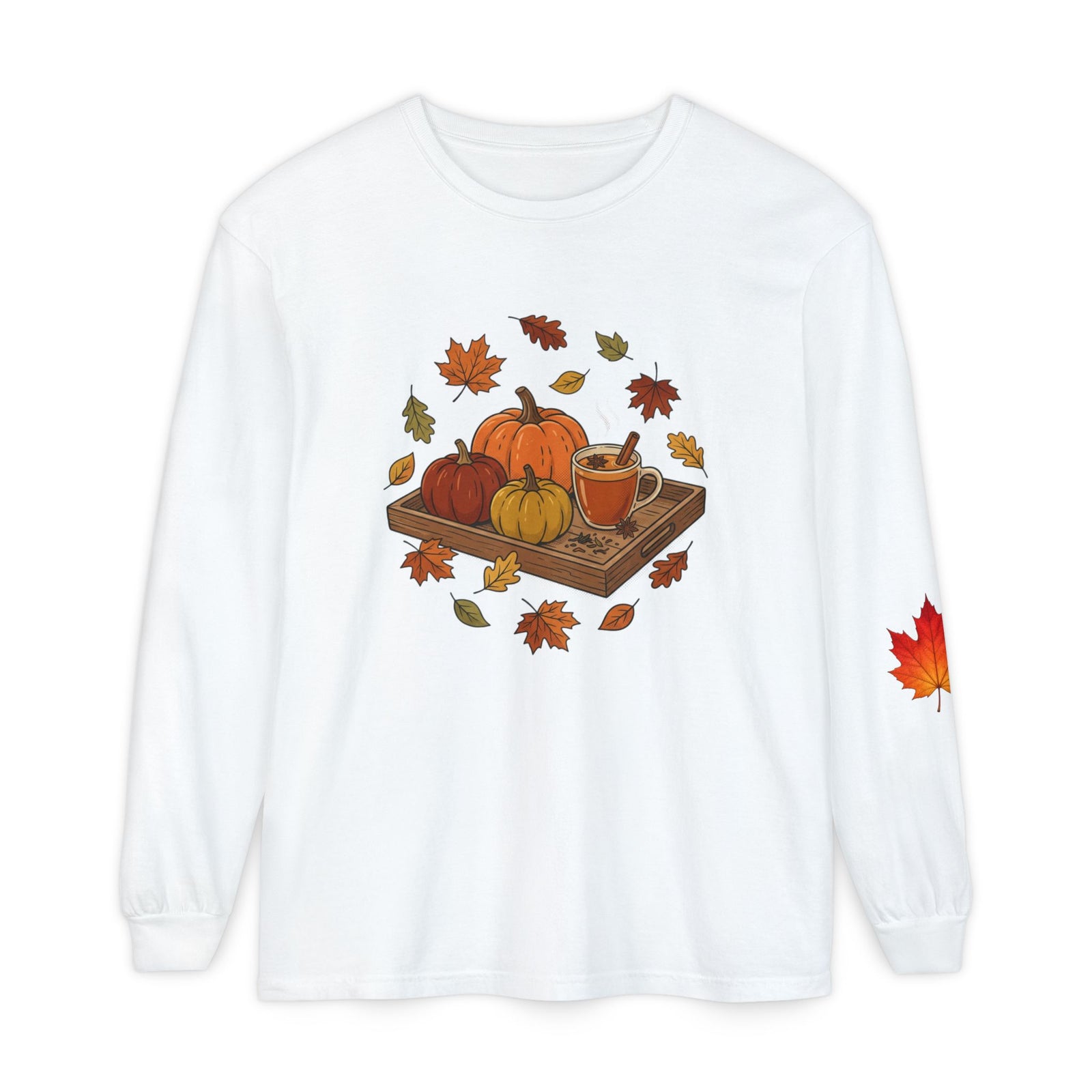 Autumn Pumpkin Tray Long Sleeve Tee