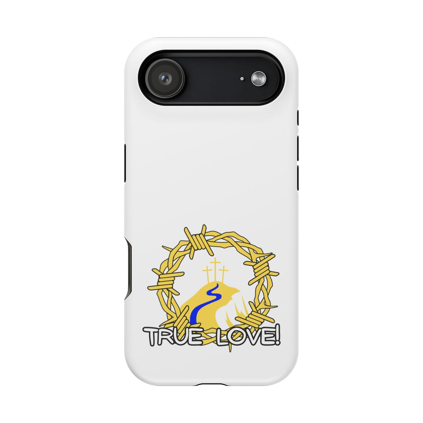 Impact-Resistant Phone Case — 'True Love' Crown of Thorns Faith Design